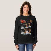 Chihuahua Christmas Pajama Reindeer Dog Sweatshirt (Vorne ganz)
