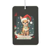 Chihuahua Christmas Santa Ugly Sweater Dog Lover X Autolufterfrischer (Vorderseite)