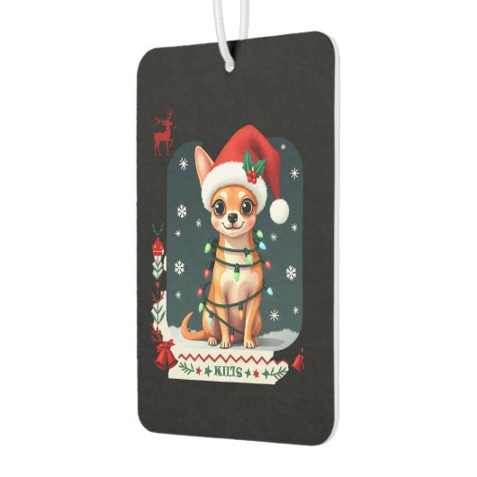 Chihuahua Christmas Santa Ugly Sweater Dog Lover X Autolufterfrischer (Links)