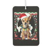 Chihuahua Christmas Santa Ugly Sweater Dog Lover X Autolufterfrischer (Vorderseite)