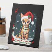 Chihuahua Christmas Santa Ugly Sweater Dog Lover X Sockelschild (In Situ)
