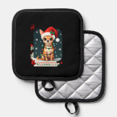 Chihuahua Christmas Santa Ugly Sweater Dog Lover X Topflappen (Vorderseite/Rückseite)