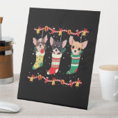 Chihuahua Christmas Socks Lights Funny Xmas Dog Lo Sockelschild (In Situ)