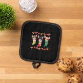 Chihuahua Christmas Socks Lights Funny Xmas Dog Lo Topflappen (Oben Unten)