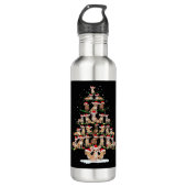 Chihuahua Christmas Tree Funny Tee Xmas Chihuahua  Edelstahlflasche (Vorderseite)