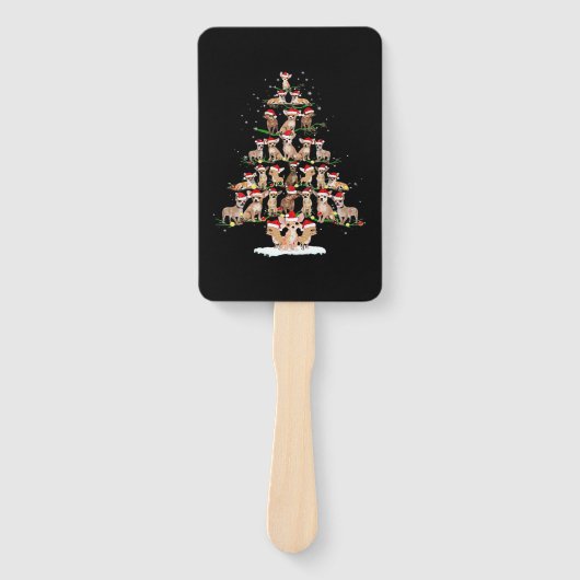 Chihuahua Christmas Tree Funny Tee Xmas Chihuahua Fächer (Vorderseite)