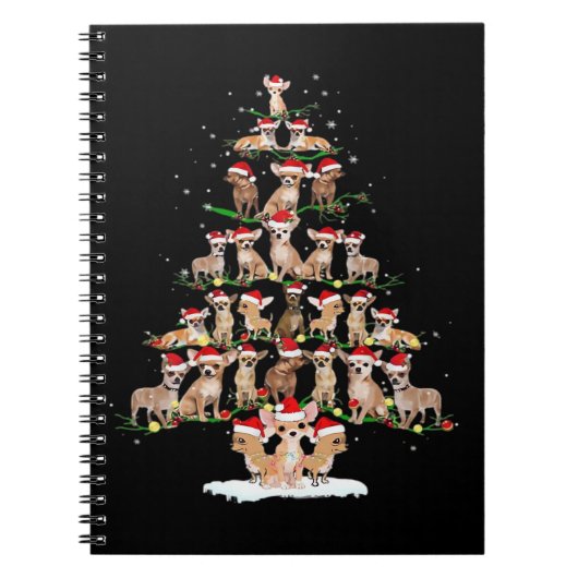 Chihuahua Christmas Tree Funny Tee Xmas Chihuahua  Notizblock (Vorderseite)