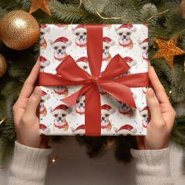 Chihuahua Christmas Watercolor Dog Breeds Geschenkpapier