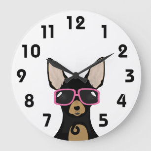 Chihuahua Clock Große Wanduhr
