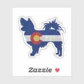 Chihuahua Colorado Flag Silhouette Aufkleber (Blatt)