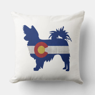 Chihuahua Colorado Flag Silhouette Kissen