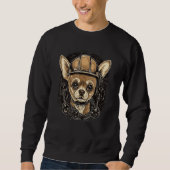 Chihuahua Construction Worker Construction Excavat Sweatshirt (Vorderseite)