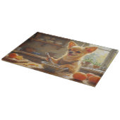 Chihuahua Cooking in Kitchen Schneidebrett (Ecke)