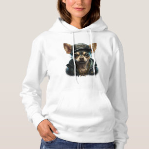 Chihuahua Cool Dog Rap Angesagt-Hop Gangster Hoodie