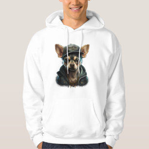 Chihuahua Cool Dog Rap Angesagt-Hop Gangster Hoodie