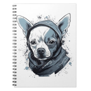 Chihuahua Cool Dog Rap Angesagt-Hop Gangster Notizblock