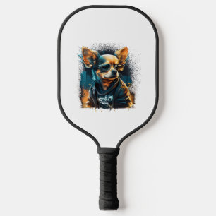 Chihuahua Cool Dog Rap Angesagt-Hop Gangster Pickleball Schläger