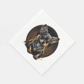 Chihuahua Cool Dog Rap Angesagt-Hop Gangster Serviette (Ecke)