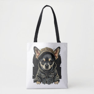 Chihuahua Cool Dog Rap Angesagt-Hop Gangster Tasche