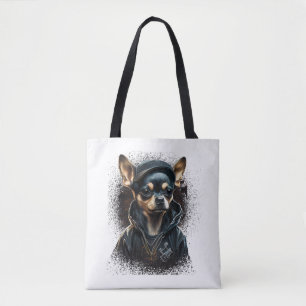 Chihuahua Cool Dog Rap Angesagt-Hop Gangster Tasche