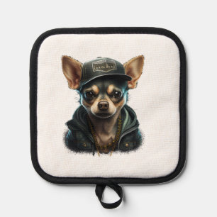 Chihuahua Cool Dog Rap Angesagt-Hop Gangster Topflappen