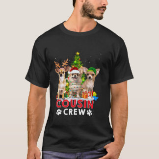 Chihuahua Cousin Crew Weihnachtsbaum Lichter Xmas T-Shirt