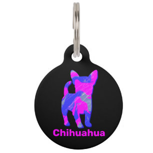 Chihuahua Crazy Hot Pink und Blue Haustiermarke