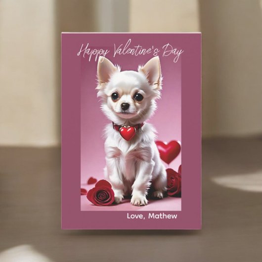 Chihuahua Cupid Card Feiertagskarte
