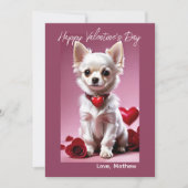 Chihuahua Cupid Card Feiertagskarte (Vorderseite)