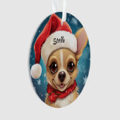 Chihuahua Custom Christmas Ornament (Vorderseite)