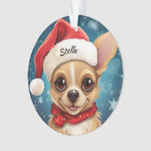 Chihuahua Custom Christmas Ornament (Vorderseite)