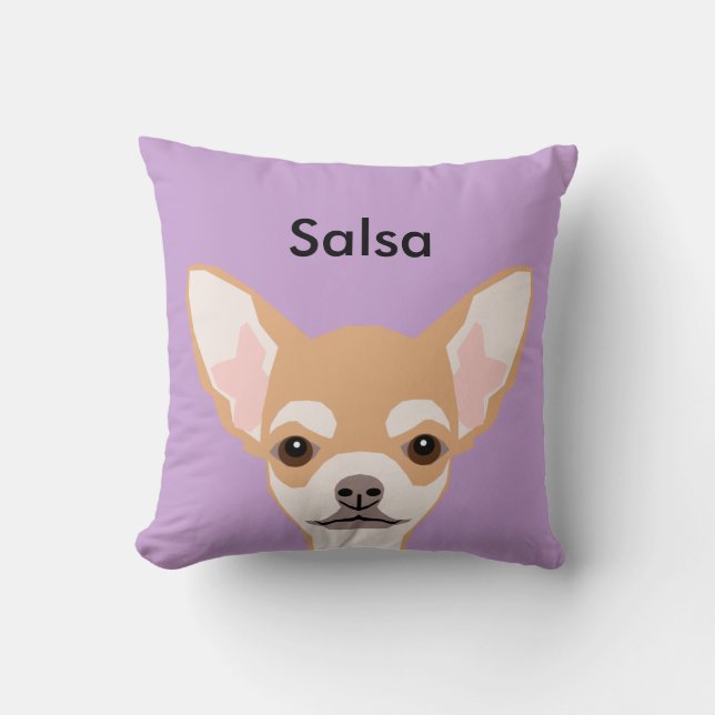 Chihuahua Custom Dog Pillow - Niedliches Geschenk Kissen (Vorderseite)