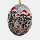 Chihuahua Cute Christmas Holiday Keramik Ornament (Rechts)