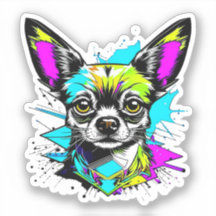 Chihuahua Cyberpunk Art Art