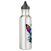 Chihuahua Cyberpunk Art Chi Mama Edelstahlflasche (Links)