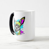 Chihuahua Cyberpunk Art Chi Mama Verwandlungstasse (Vorderseite Links)