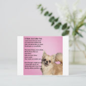 chihuahua Design - Mama Gedicht Postkarte (Stehend Vorderseite)