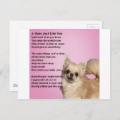 chihuahua Design - Mama Gedicht Postkarte (Vorne/Hinten)