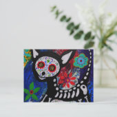 Chihuahua Dia De los Muertos von den Gefangenen Postkarte (Stehend Vorderseite)