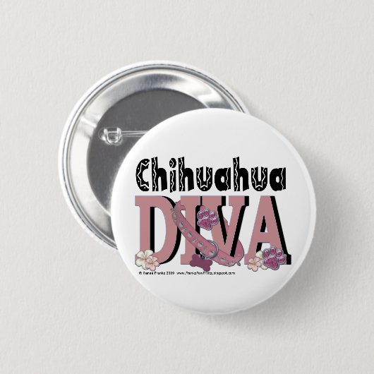 Chihuahua DIVA Button (Vorne & Hinten)