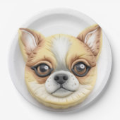 Chihuahua Dog 3D Inspiriert Pappteller (Vorderseite)