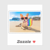 Chihuahua Dog am Strand Aufkleber (Blatt)