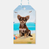 Chihuahua Dog am Strand Geschenkanhänger (Rückseite)