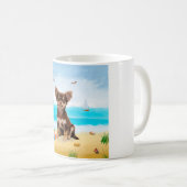 Chihuahua Dog am Strand Kaffeetasse (VorderseiteRechts)