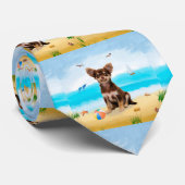 Chihuahua Dog am Strand Krawatte (Gerollt)