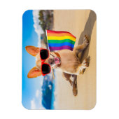 Chihuahua Dog am Strand Magnet (Vertikal)