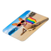 Chihuahua Dog am Strand Magnet (Linke Seite)