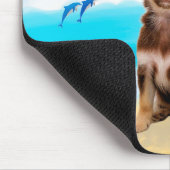 Chihuahua Dog am Strand Mousepad (Ecke)