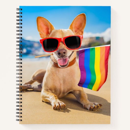 Chihuahua Dog am Strand Notizblock (Vorderseite)