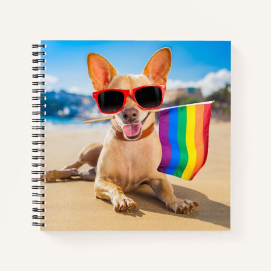 Chihuahua Dog am Strand Notizblock (Vorderseite)